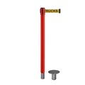 Montour Line Stanchion Belt Barrier Removable Base Red Post 11ft.Forkl..Belt MSX630R-RD-DANFOYB-110